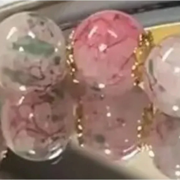 NWT! Fashion Cherry Blossom Glass Bracelet, Gradient Color Hand string set. - Picture 3 of 4